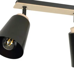 Sale Listwa w kolorze drewna z dwoma kloszami 725/2 | Kaja Oświetlenie Żyrandole Nowoczesne