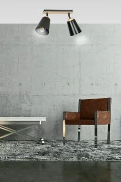 Sale Listwa w kolorze drewna z dwoma kloszami 725/2 | Kaja Oświetlenie Żyrandole Nowoczesne