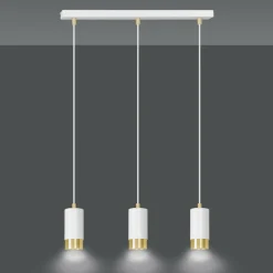 Best Listwa wisząca z trzema lampami w białym kolorze 815/3 | Kaja Żyrandole Nowoczesne