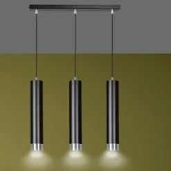 Best Listwa z 3 lampami wiszącymi nad stół w jadalni 643/3 | Kaja Żyrandole Nowoczesne