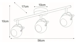 Sklep Kaja Listwa z 3 reflektorami K-8002/3 CHR SALVA | Kaja Oświetlenie
