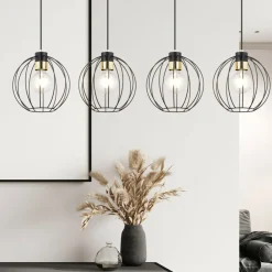Store Listwa z czterema zwisającymi drucianymi kulami 1222/4 z serii GINO Żyrandole Nowoczesne
