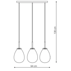 Sale Listwa z dekoracyjnymi zwisami LP-1214/3L FONDI | Kaja Oświetlenie Żyrandole Nowoczesne