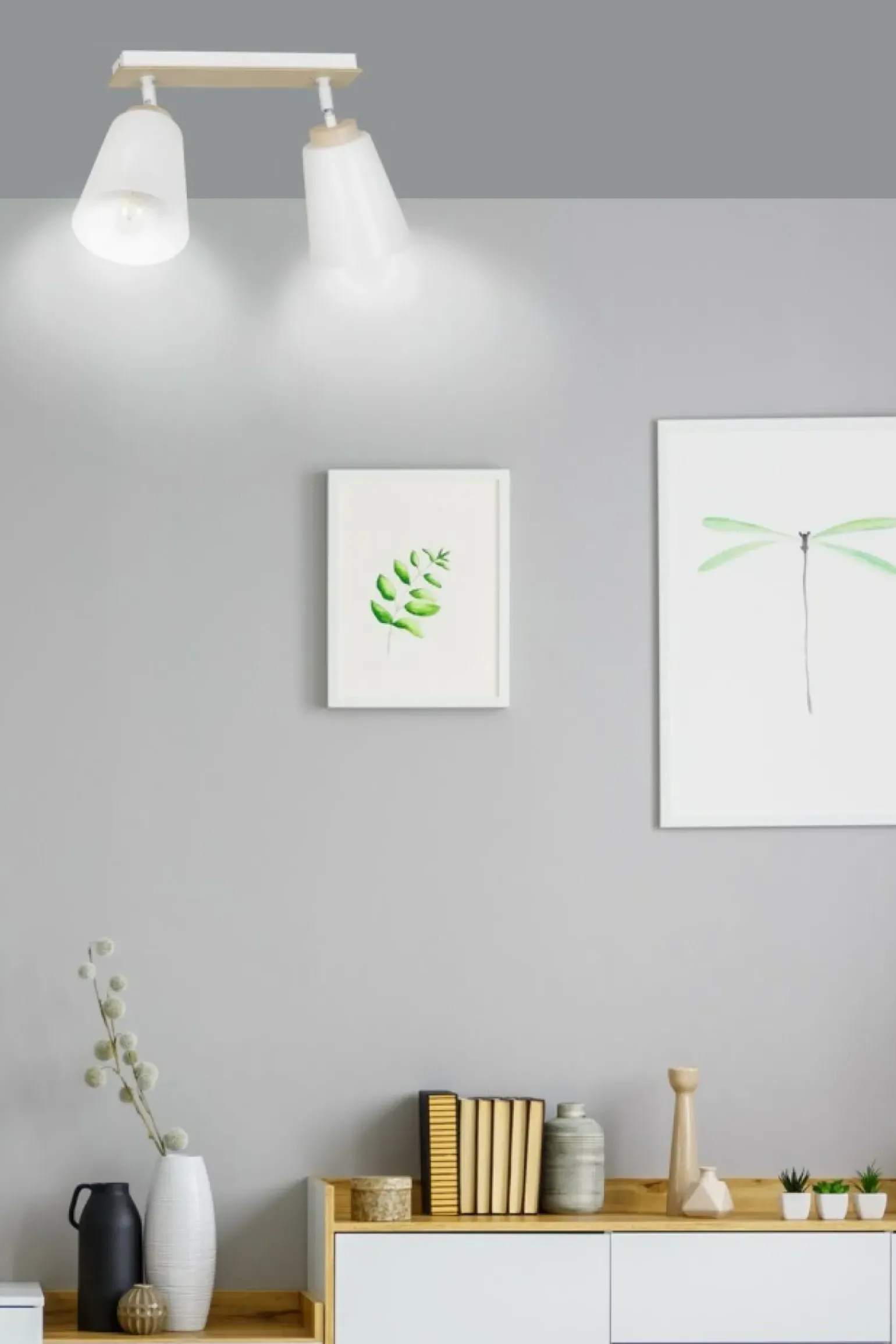 Online Listwa z dwoma źródłami światła na duży gwint 724/2 | Kaja Oświetlenie Żyrandole Nowoczesne