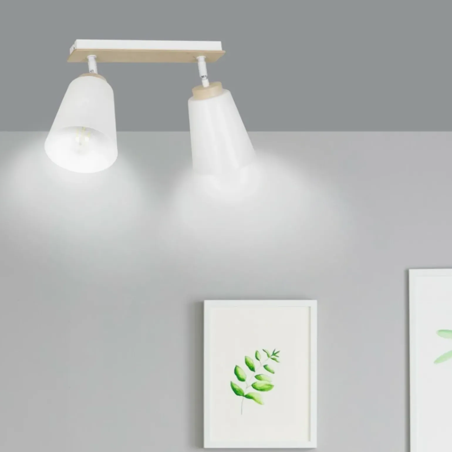 Online Listwa z dwoma źródłami światła na duży gwint 724/2 | Kaja Oświetlenie Żyrandole Nowoczesne