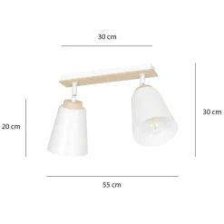 Online Listwa z dwoma źródłami światła na duży gwint 724/2 | Kaja Oświetlenie Żyrandole Nowoczesne