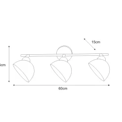 Sklep Kaja Listwa z dymionymi kloszami K-JSL-1306/3W HORNET | Kaja Oświetlenie