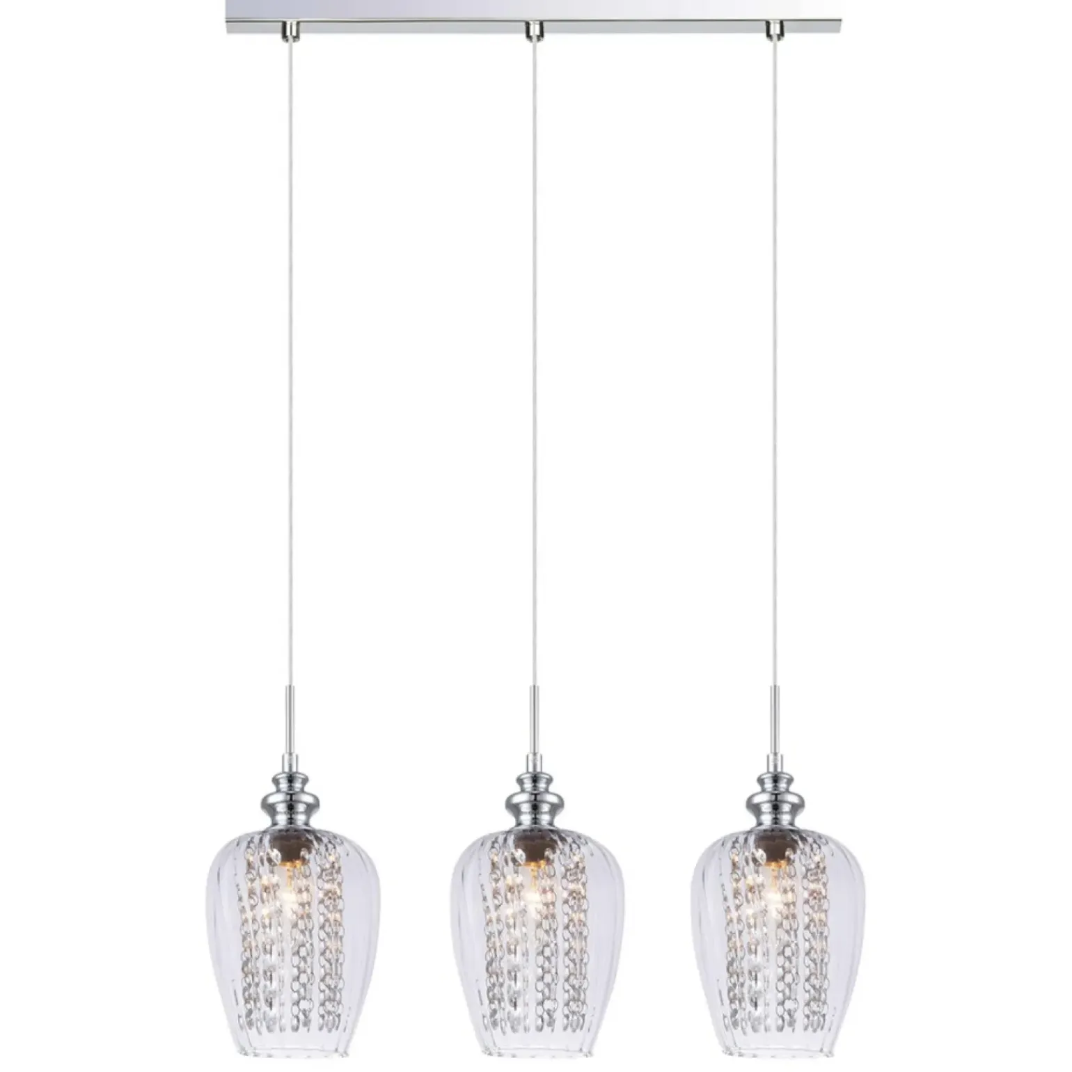 Best Listwa z eleganckimi zwisami MDM2286/3C CR PIRITA | Kaja Oświetlenie Żyrandole Nowoczesne