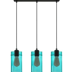 Clearance Listwa z niebieskimi kloszami w kształcie tub TK 3453 - FIRENZE NEW Żyrandole Nowoczesne