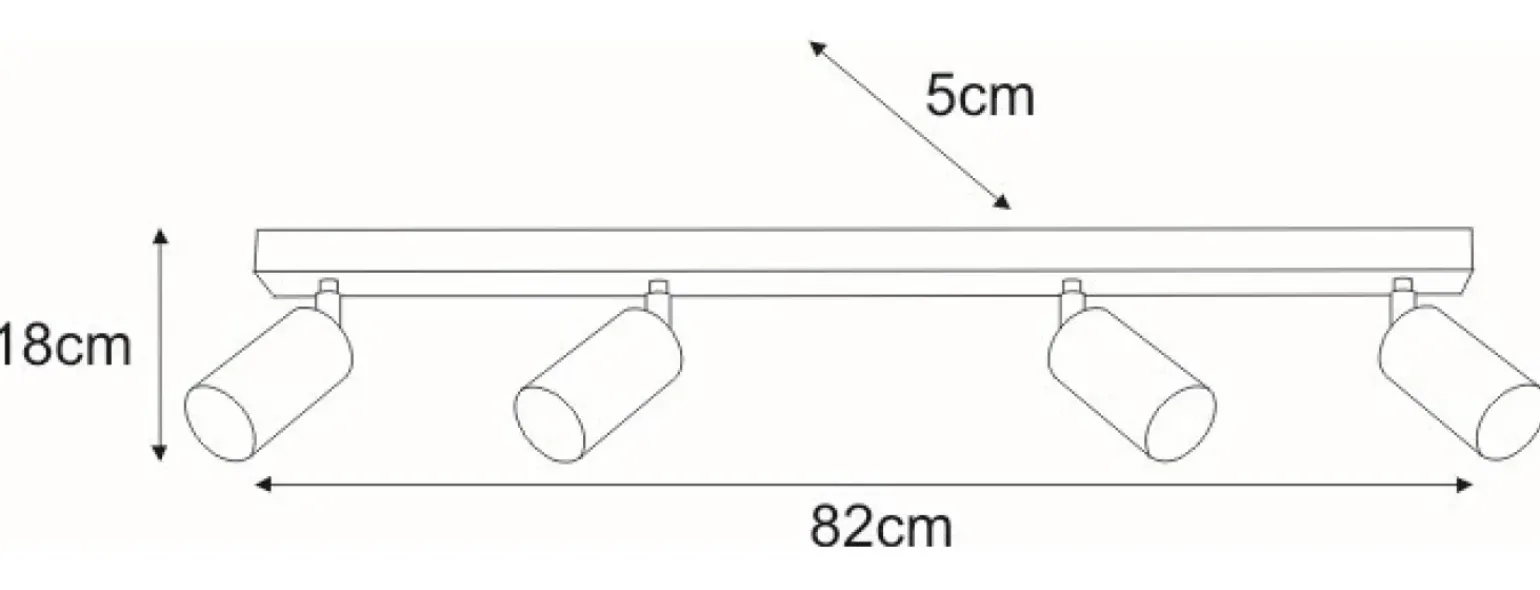 Best Listwa z reflektorami do nowoczesnej kuchni K-4556 KAYLA | Kaja Żyrandole Nowoczesne