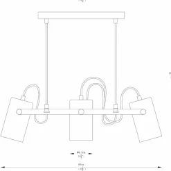 Cheap Listwa z ruchomymi reflektorami, nad wyspę ZM A8162-3A z serii RESI Żyrandole Nowoczesne
