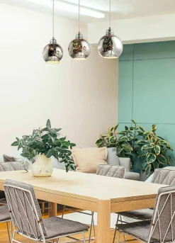 Sale Listwa z wiszącymi kloszami K-8003-3 CHR GALAXY I | Kaja Oświetlenie Żyrandole Nowoczesne