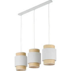 Cheap Listwa ze słomkowymi abażurami na zwisach TK 5654 serii BOHO NEW WHITE Żyrandole Nowoczesne