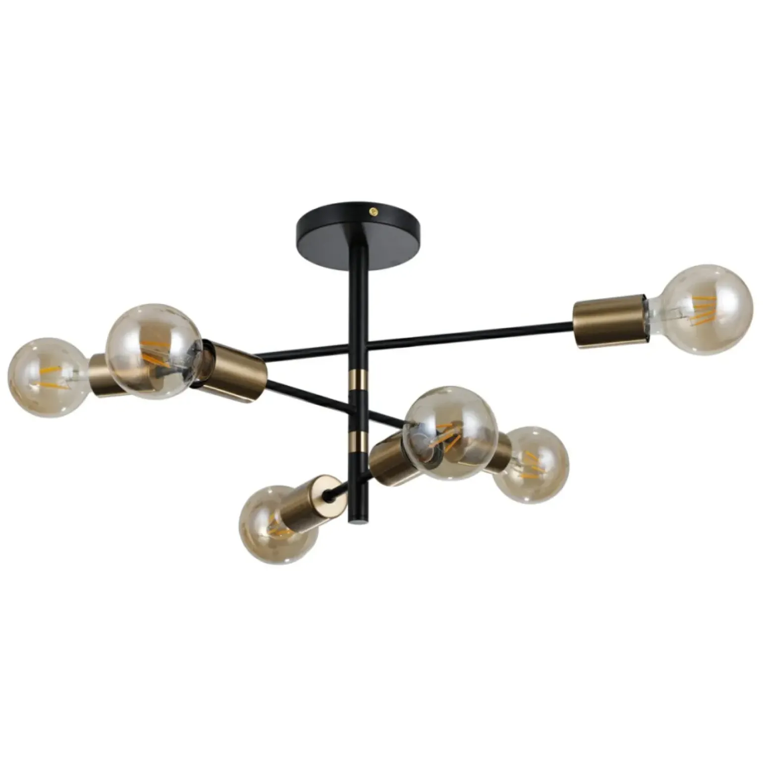 Best Sale Loftowa lampa do surowego wnętrza PND-4025-6-BL-HBR z serii PIANSI Żyrandole Nowoczesne