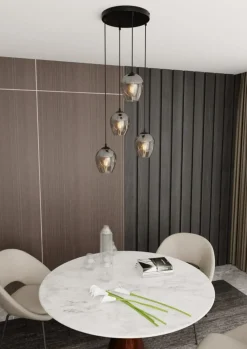 New Loftowa lampa wisząca do sypialni 680/4PREM ISTAR PREMIUM | Kaja Żyrandole Nowoczesne