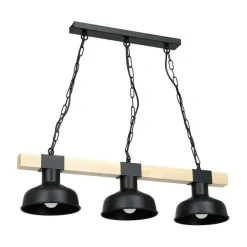 Cheap Loftowa lampa wisząca z drewnem stabilizującym MLP7457 z serii FARO | Kaja Oświe Żyrandole Nowoczesne