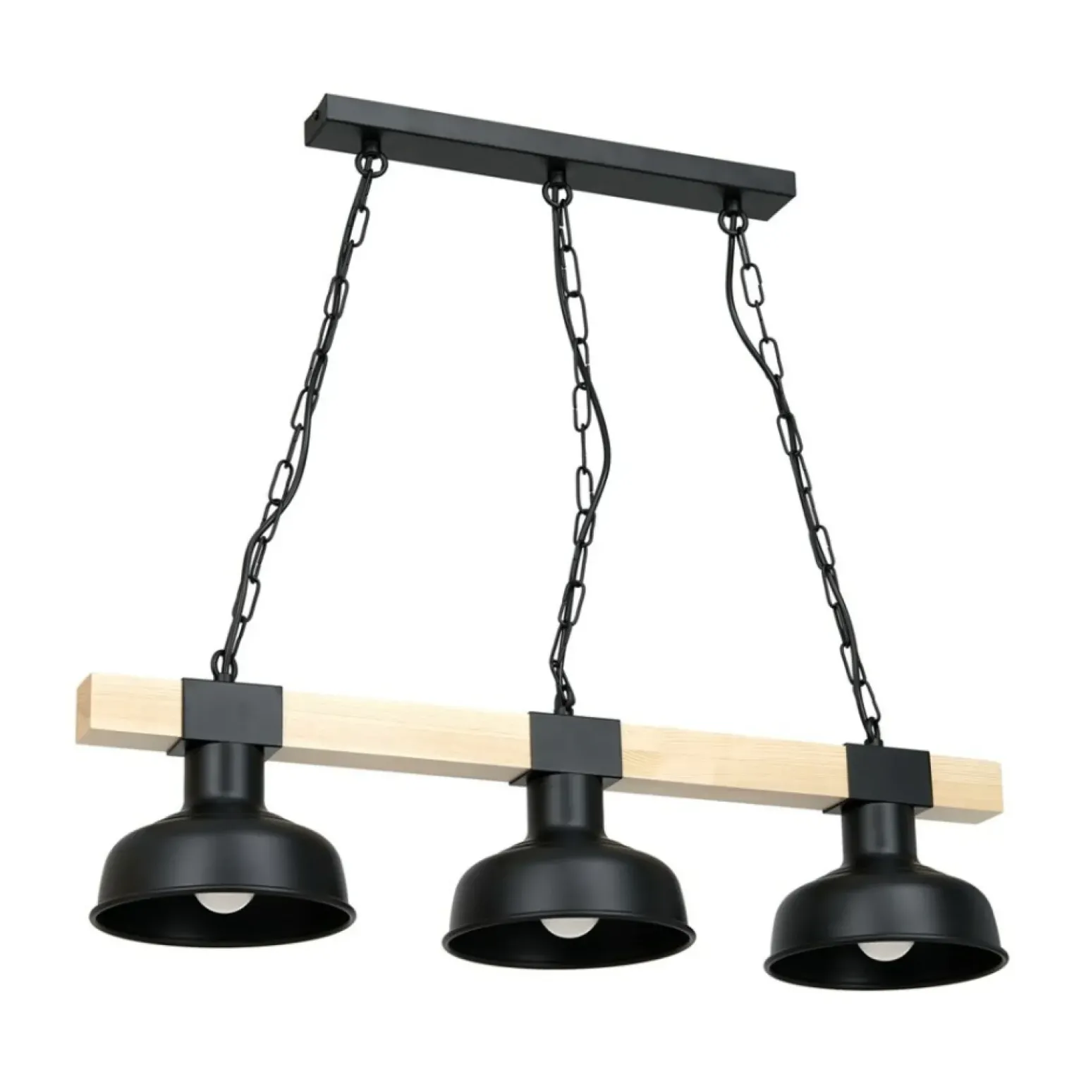 Cheap Loftowa lampa wisząca z drewnem stabilizującym MLP7457 z serii FARO | Kaja Oświe Żyrandole Nowoczesne