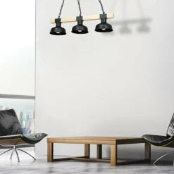 Cheap Loftowa lampa wisząca z drewnem stabilizującym MLP7457 z serii FARO | Kaja Oświe Żyrandole Nowoczesne