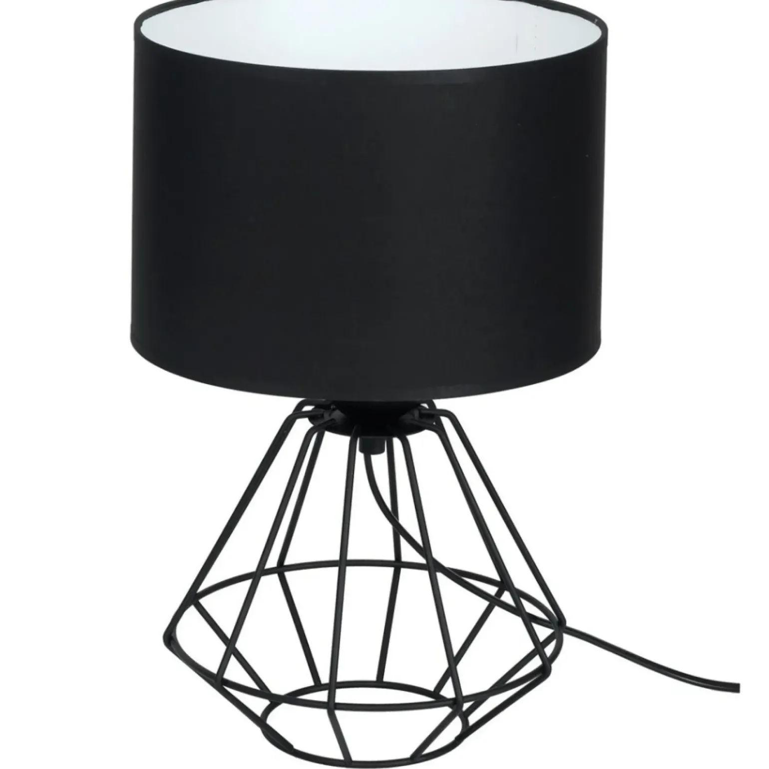 Sklep Kaja Loftowa lampka stołowa z czarno-białym abażurem MLP4792 z serii COLIN | Kaja Ośw