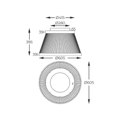 Sklep Kaja Loftowa, ledowa lampa sufitowa MX3328-2-3BT BALU | Kaja Oświetlenie