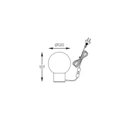 Sklep Kaja Loftowa, okrągła lampka do sypialni T0454-01A-P7FZ ARCTURUS | Kaja