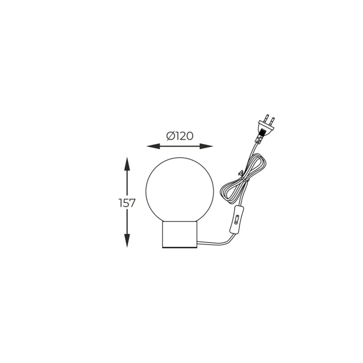 Sklep Kaja Loftowa, okrągła lampka do sypialni T0454-01A-P7FZ ARCTURUS | Kaja