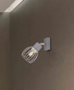 Sklep Kaja Loftowy reflektor z drucianym kloszem K-4584 MIKA GRAY | Kaja