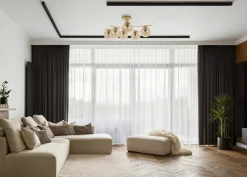 Hot Luksusowa lampa sufitowa z bursztynowymi kloszami K-5414 z serii GRAND Żyrandole Nowoczesne