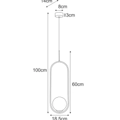 Sklep Kaja Luksusowa lampa wisząca, obręcz z kloszem K-5396 z serii SVEN
