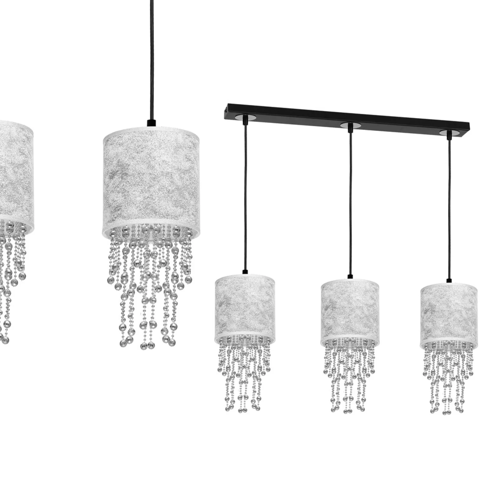 Sklep Kaja Luksusowa lampa wisząca w srebrnym kolorze MLP6435 z serii ALMERIA | Kaja Oświet