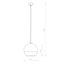 Discount Lustrzana lampa wisząca, o średnicy 25 cm 7606 | Kaja Oświetlenie Żyrandole Nowoczesne