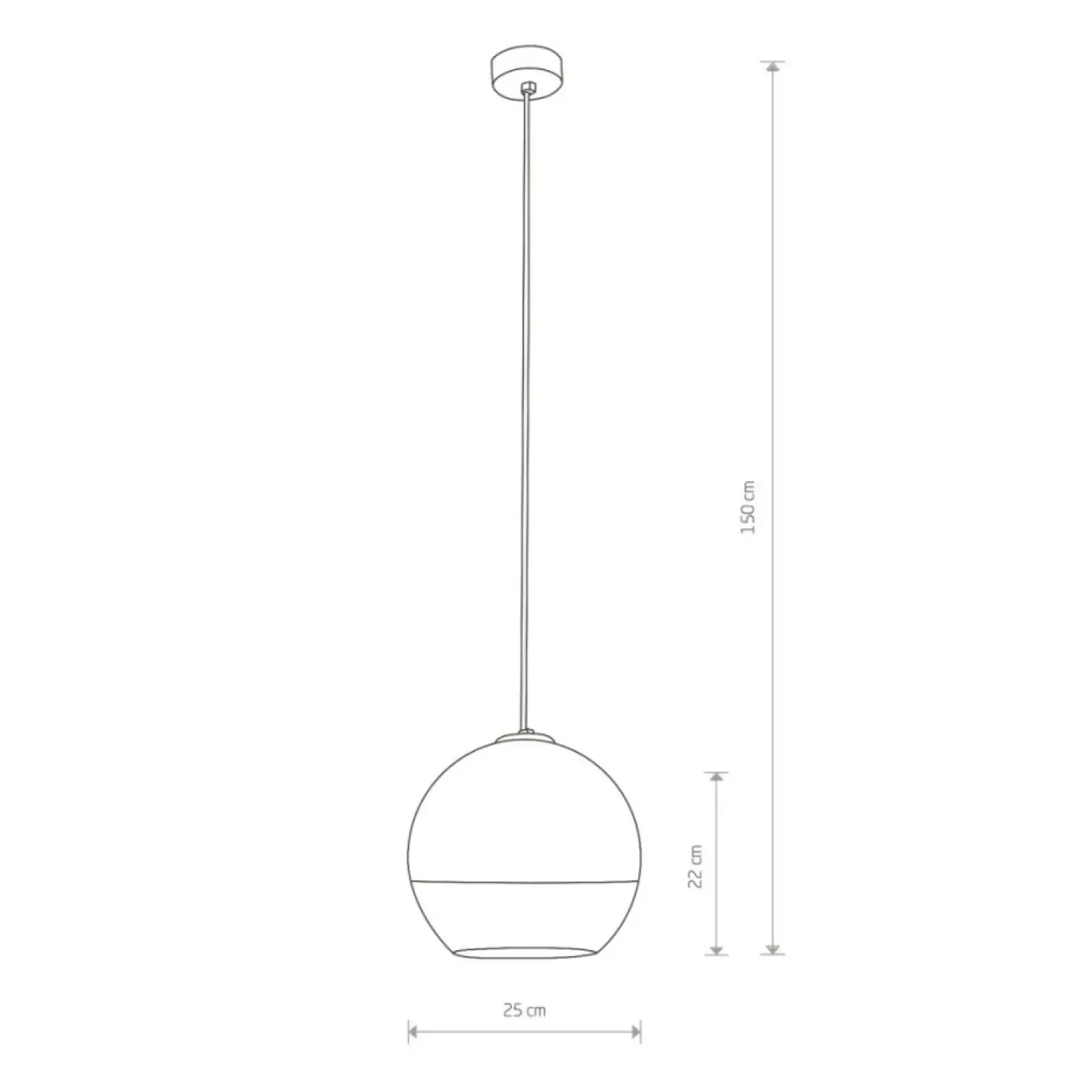Discount Lustrzana lampa wisząca, o średnicy 25 cm 7606 | Kaja Oświetlenie Żyrandole Nowoczesne