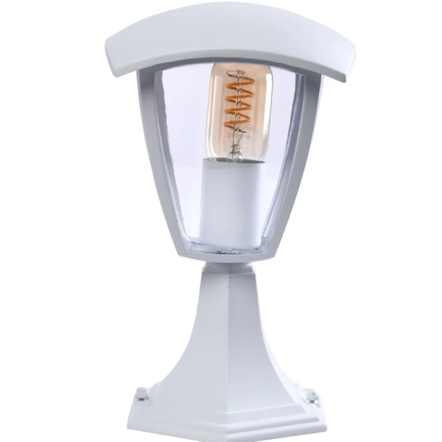 Sklep Kaja Mała, biała latarenka ogrodowa, niska lampa EKO3513 FOX | Kaja