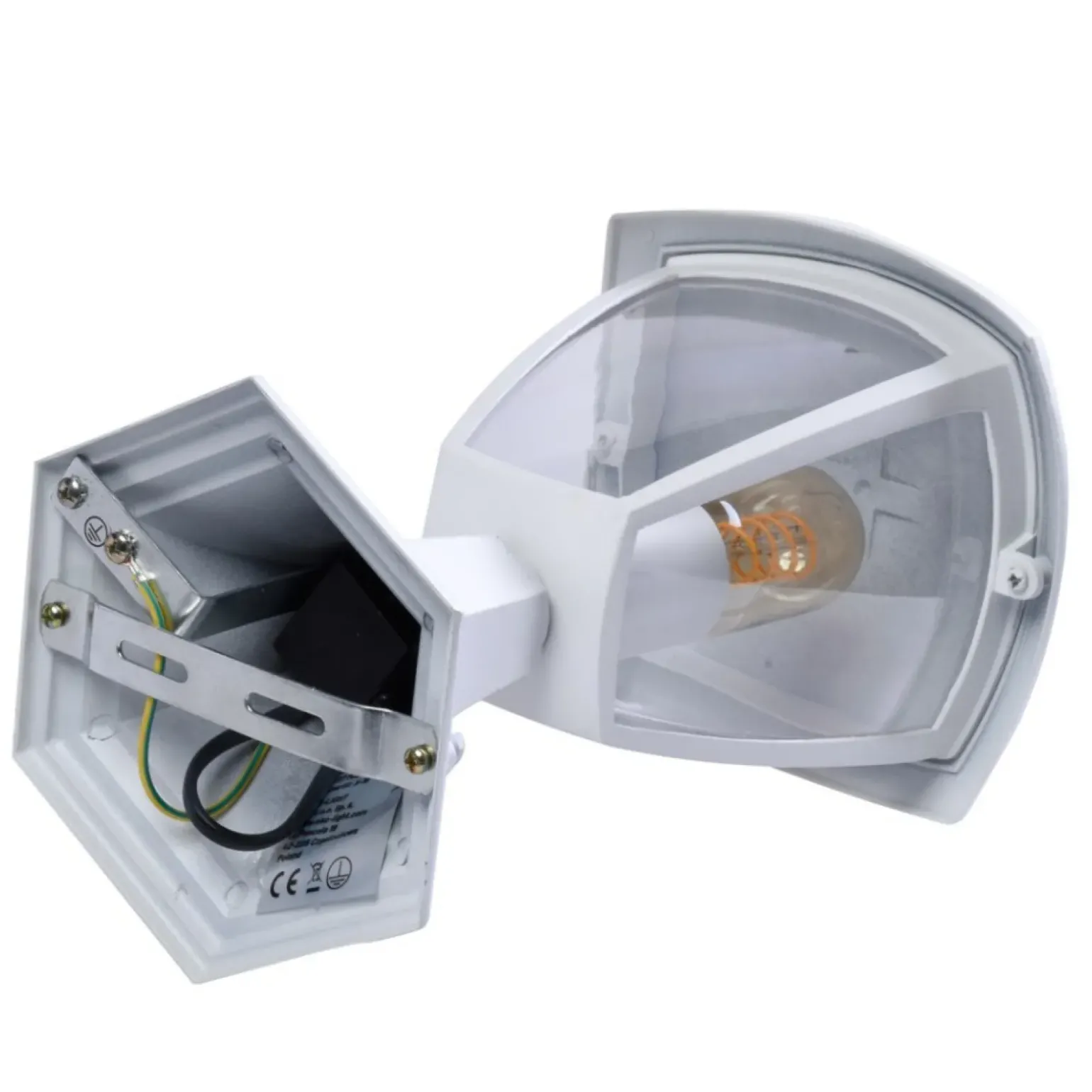 Sklep Kaja Mała, biała latarenka ogrodowa, niska lampa EKO3513 FOX | Kaja