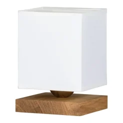 Sklep Kaja Mała, drewniana, abażurowa lampka stołowa 7284174 INGER | Kaja