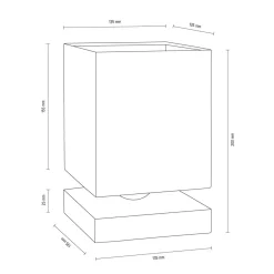 Sklep Kaja Mała, drewniana, abażurowa lampka stołowa 7284174 INGER | Kaja