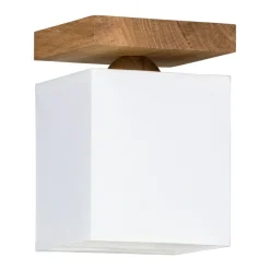 Sklep Kaja Mała, drewniana lampa sufitowa z abażurem 2284174 INGER | Kaja