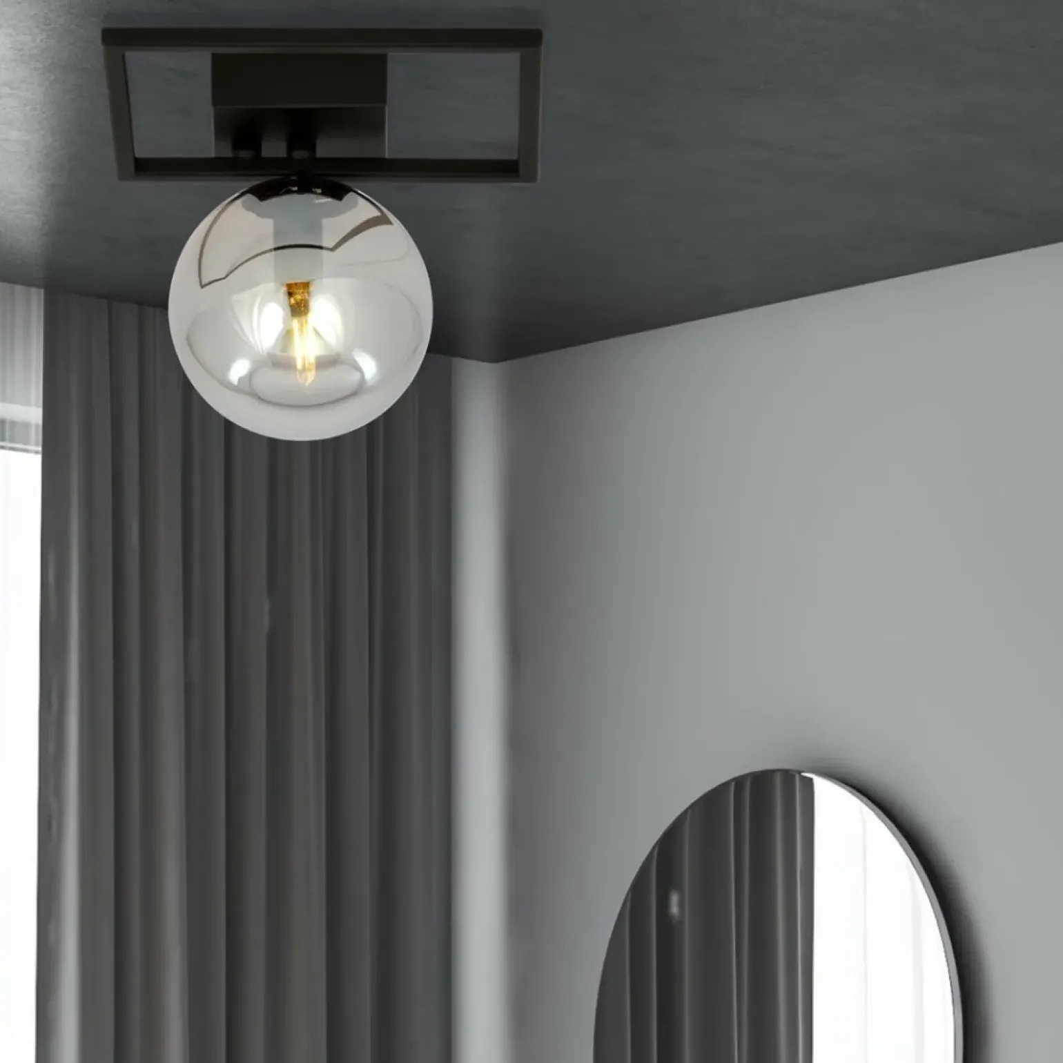 Sale Mała, geometryczna lampa sufitowa z kloszem 1131/1E IMAGO | Kaja Żyrandole Nowoczesne