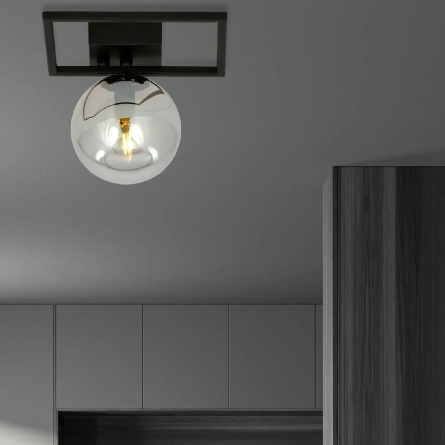 Sale Mała, geometryczna lampa sufitowa z kloszem 1131/1E IMAGO | Kaja Żyrandole Nowoczesne