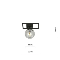 Sale Mała, geometryczna lampa sufitowa z kloszem 1131/1E IMAGO | Kaja Żyrandole Nowoczesne