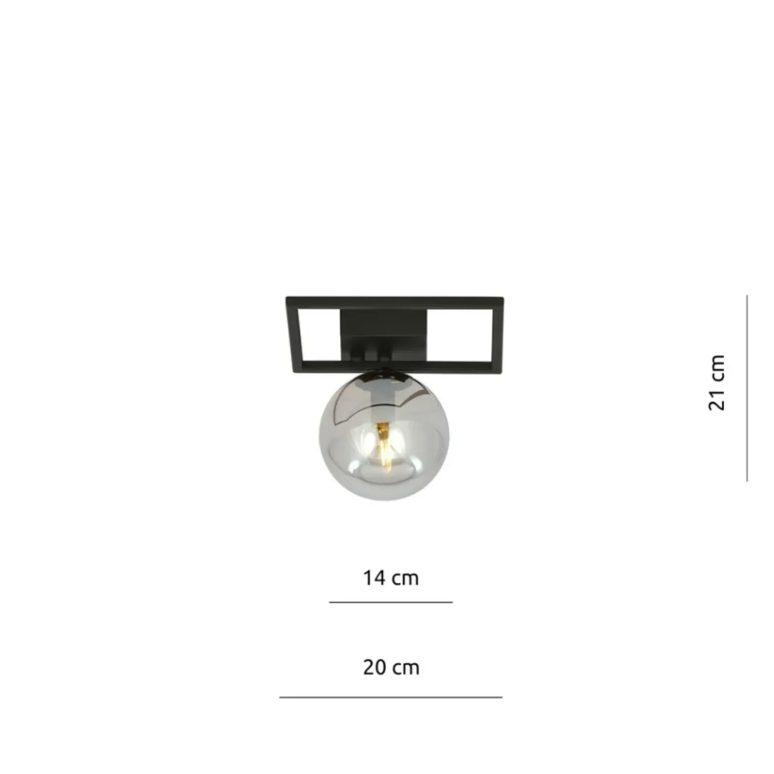 Sale Mała, geometryczna lampa sufitowa z kloszem 1131/1E IMAGO | Kaja Żyrandole Nowoczesne