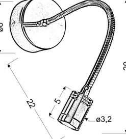 Sklep Kaja Mała lampa ścienna z regulowanym ramieniem 21-37435 RAX | Kaja
