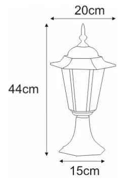 Sklep Kaja Mała, niska lampa ogrodowa stojąca K-5009S CZ STANDARD | Kaja