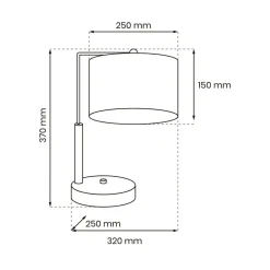 Sklep Kaja Marmurkowa lampa stołowa do sypialni MLP7310 z serii SENSO | Kaja Oświetlenie