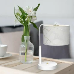 Sklep Kaja Marmurkowa lampa stołowa do sypialni MLP7310 z serii SENSO | Kaja Oświetlenie