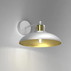 Sklep Kaja Metalowy kinkiet ścienny ze złotym wnętrzem MLP7702 z serii FELIX | Kaja Oświetl