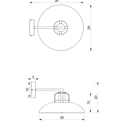 Sklep Kaja Metalowy kinkiet ścienny ze złotym wnętrzem MLP7702 z serii FELIX | Kaja Oświetl