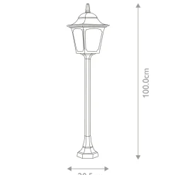 Sklep Kaja Metrowa lampa ogrodowa, pionowa CP5-BLACK z serii CHAPEL
