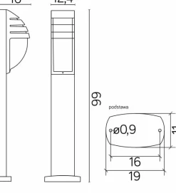 Sklep Kaja Metrowa lampa zewnętrza, kolor 11836 R AL z serii CITY | Kaja Oświetleni