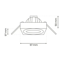 Sklep Kaja Minimalistyczna, biała oprawa podtynkowa ML0039 z serii NUSA SQUARE | Kaja Oświe